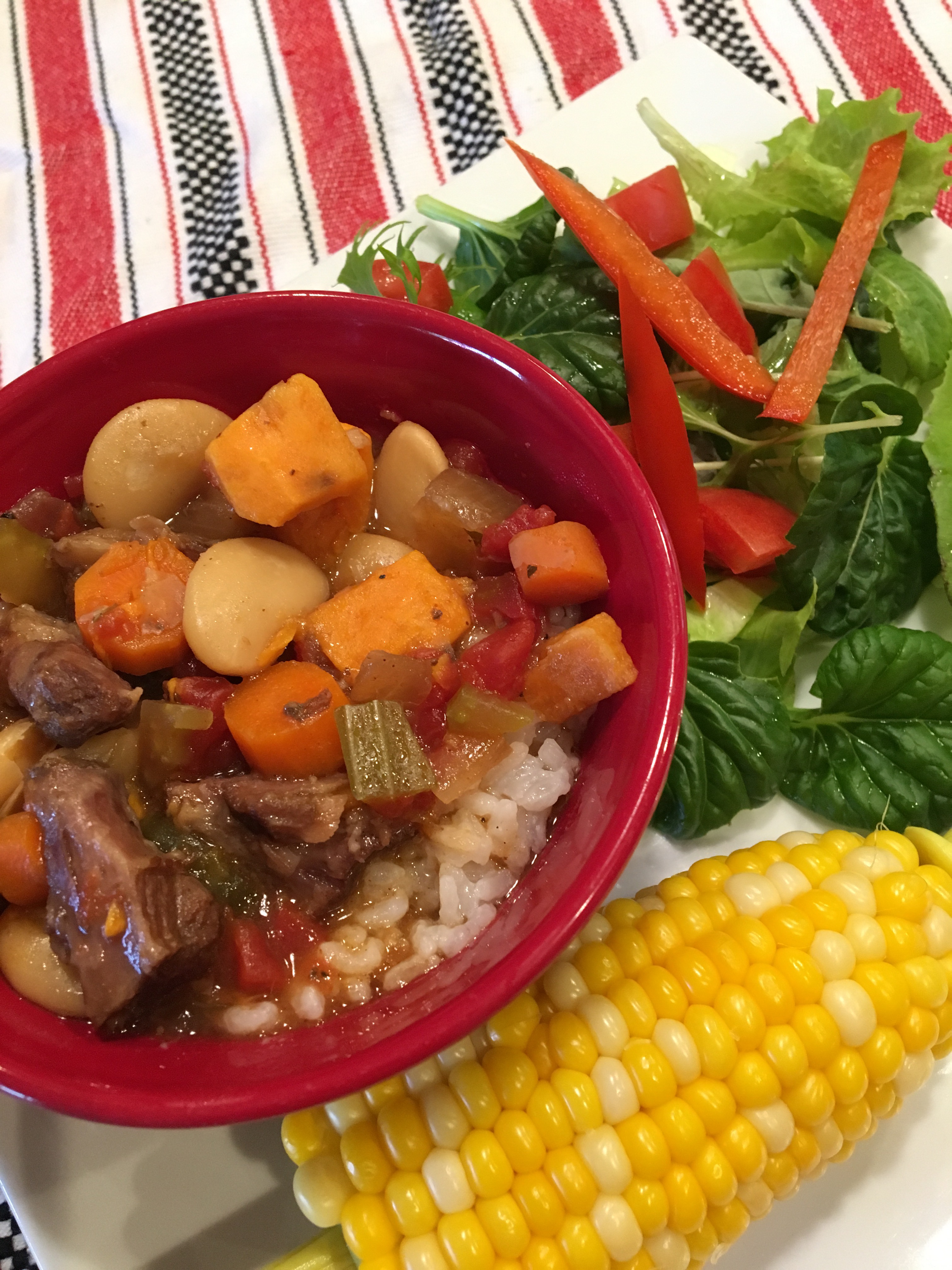 Jamaica Beef Oxtail stew- over coconut rice