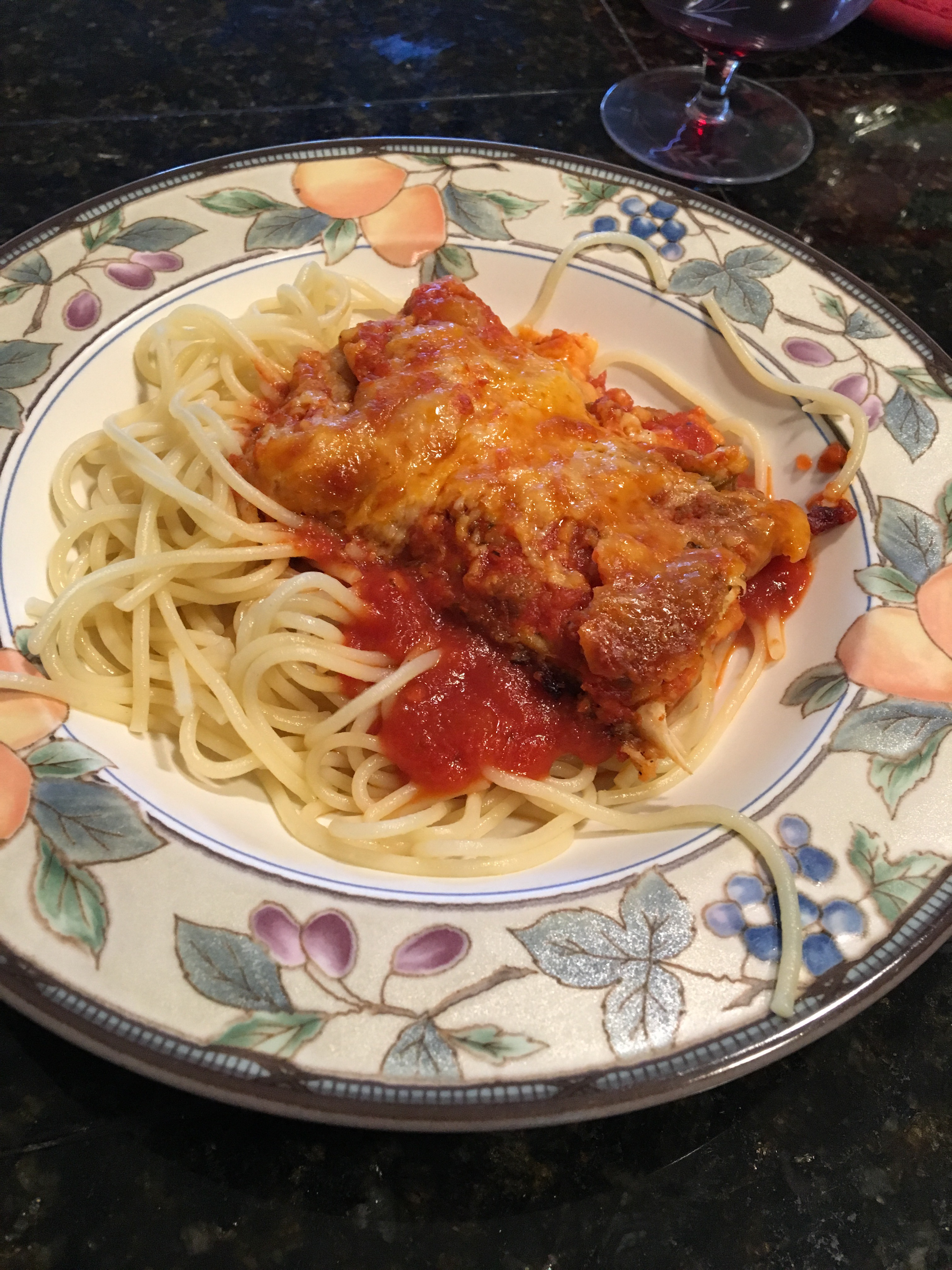 Chicken Parmesan -my kids favorite…my easy go to meal. 
