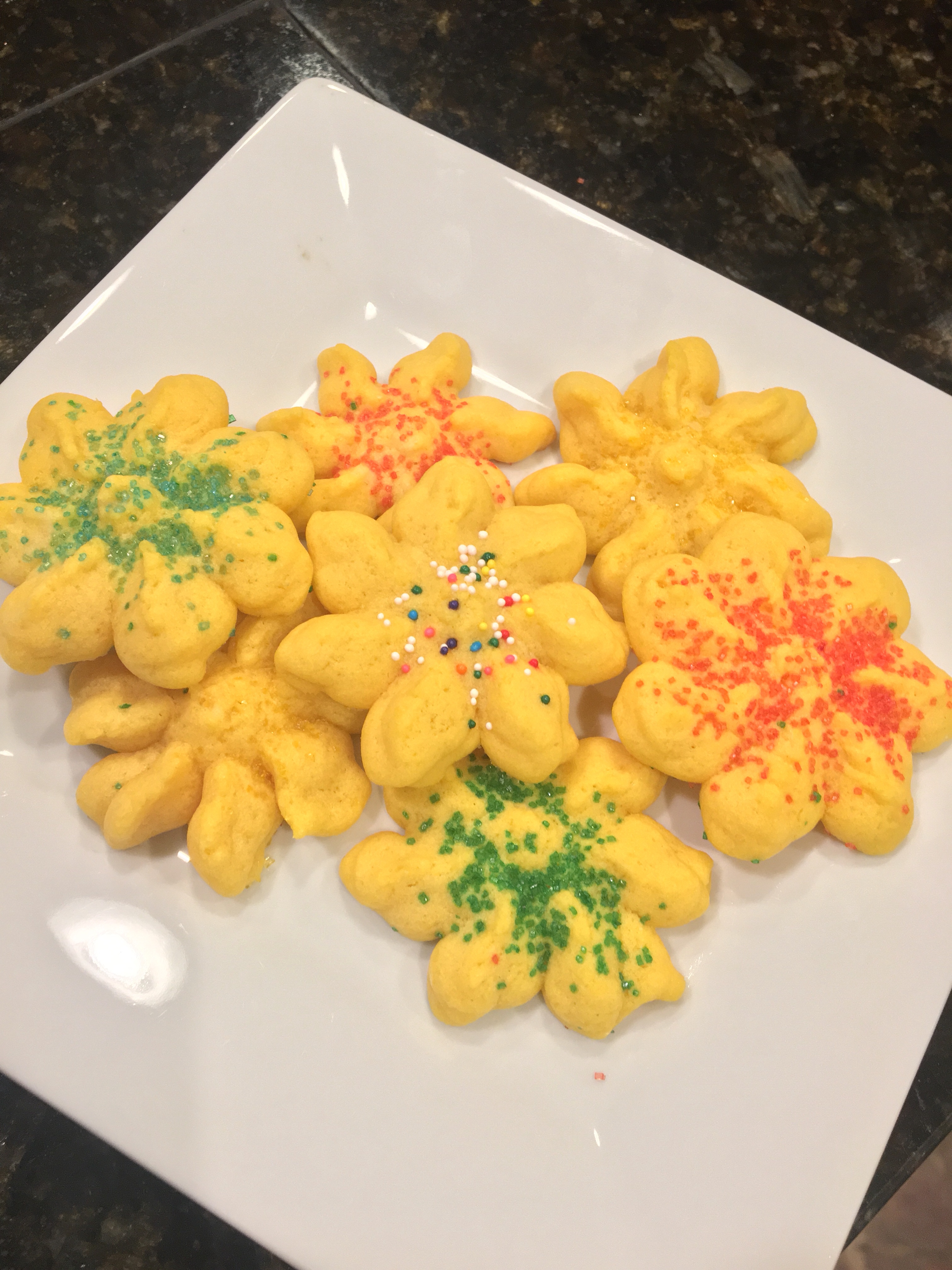 Spritz sugar cookies