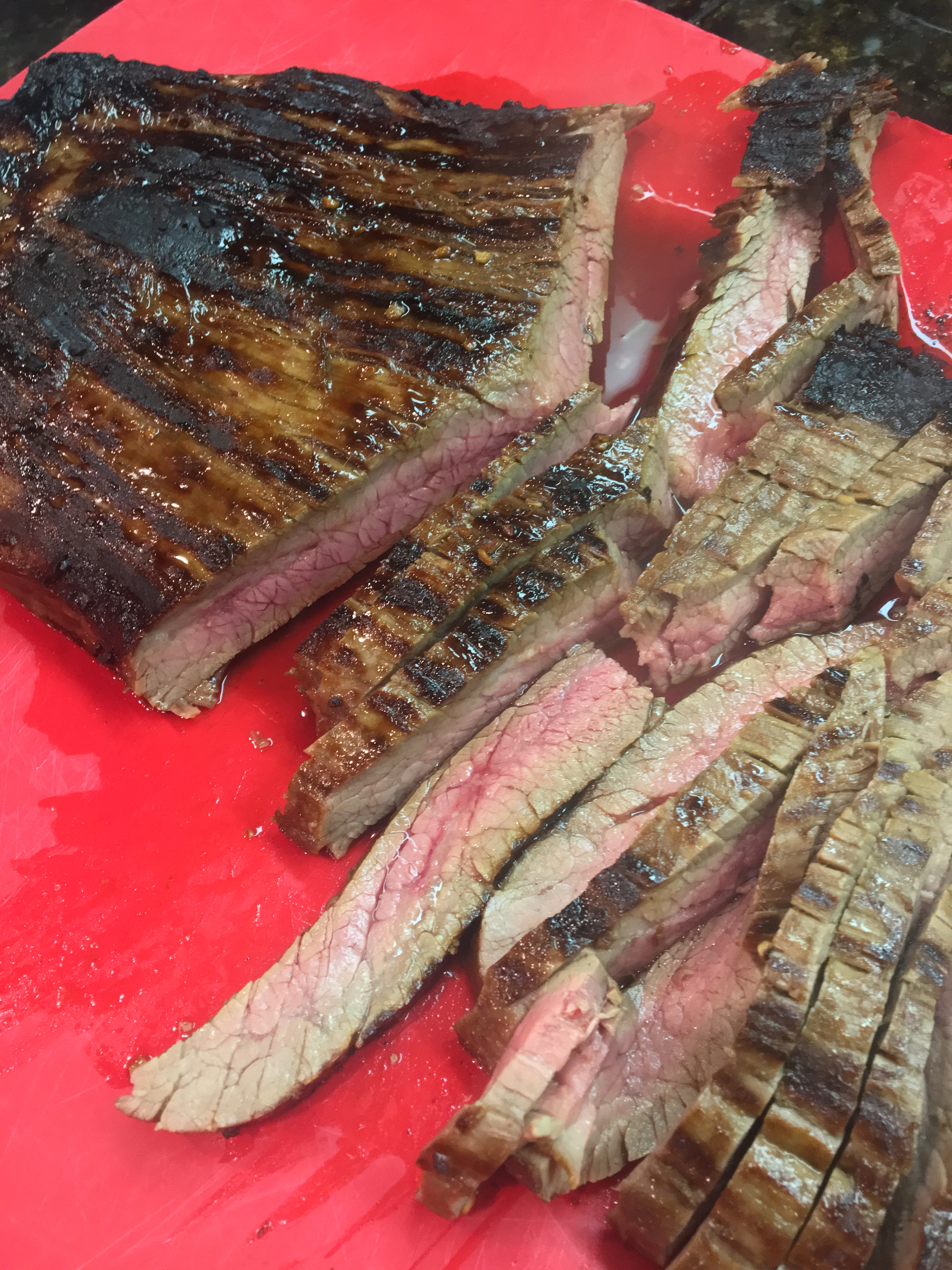 Marinated Oven Broiled Flank Steak(when the grille is under four feet of snow)
