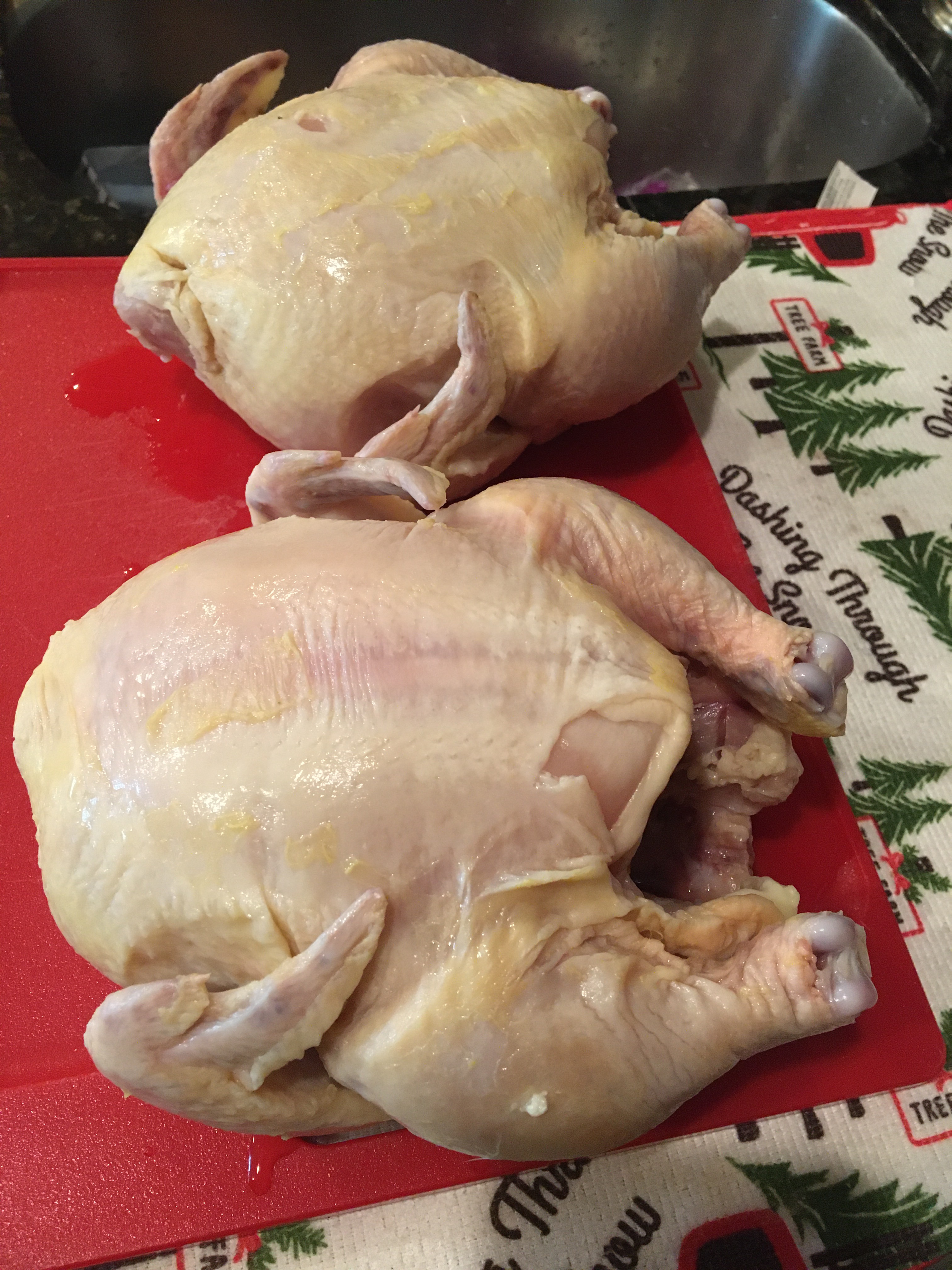 Lil’ Chick on the BBQ with sweet espresso glaze