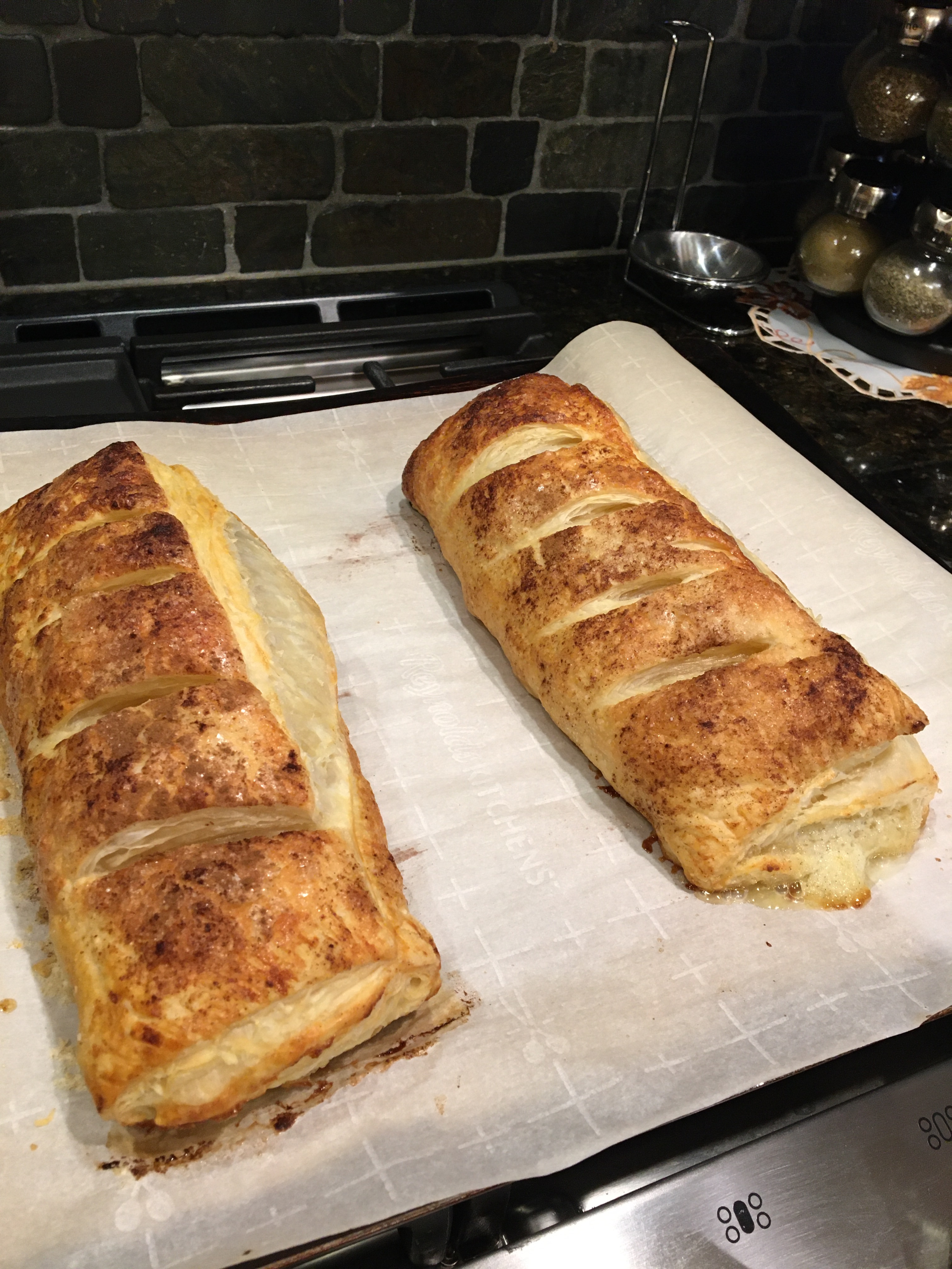 Pear and Ricotta cheese Danish with puffed pastry