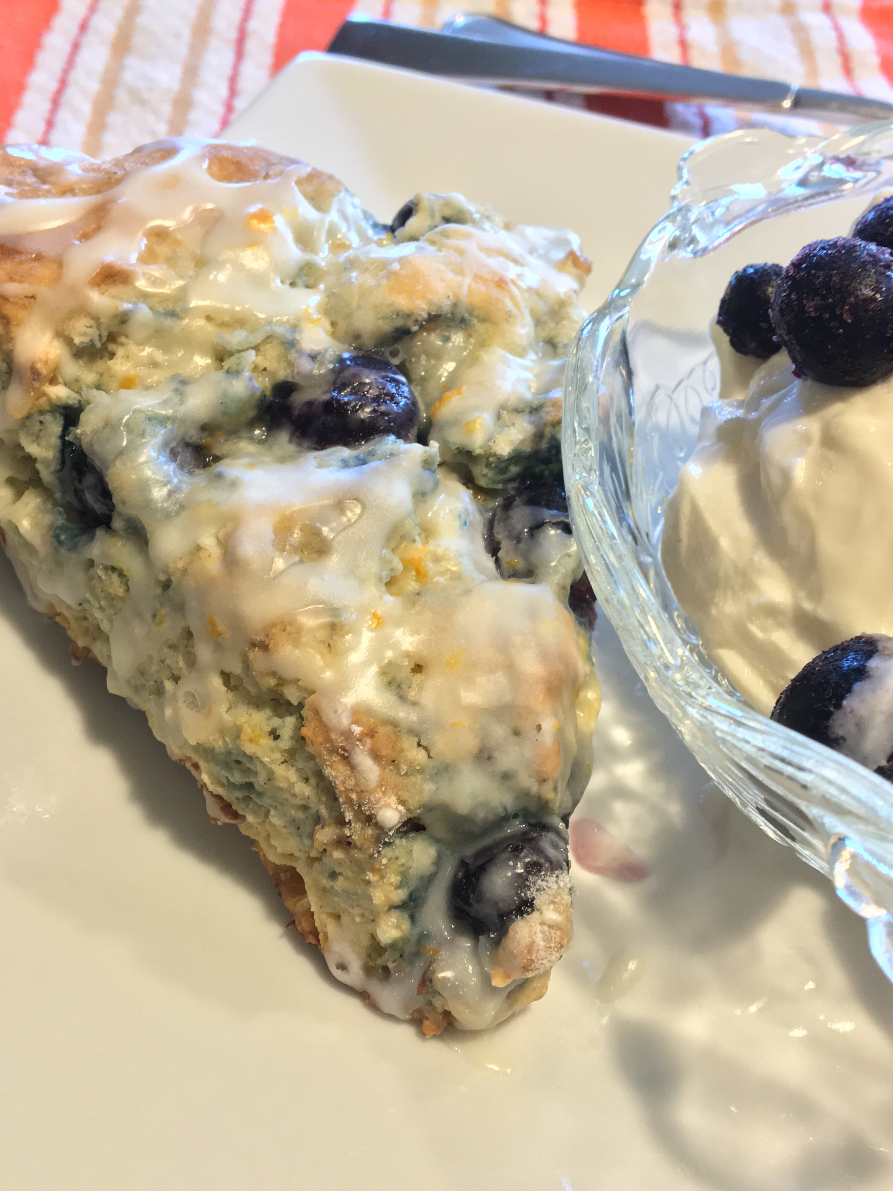Blueberry orange/or lemon scones with cardamon
