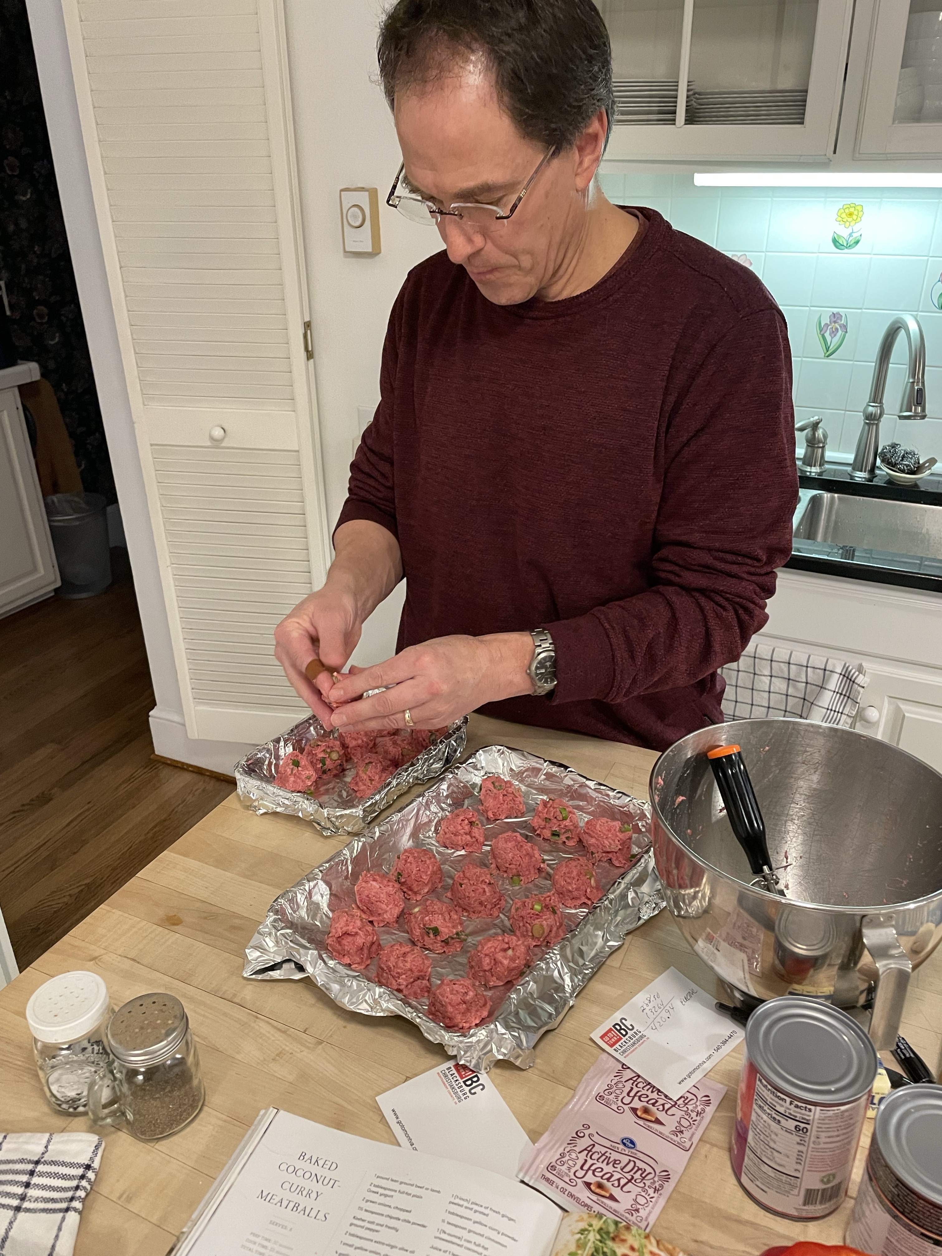 Curry meatballs and jasmine rice- date nite cooking Curry meatballs and jasmine rice- date nite cooking